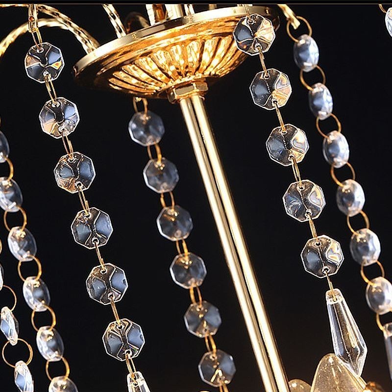 Lámpara colgante de cristal de lujo moderna y elegante