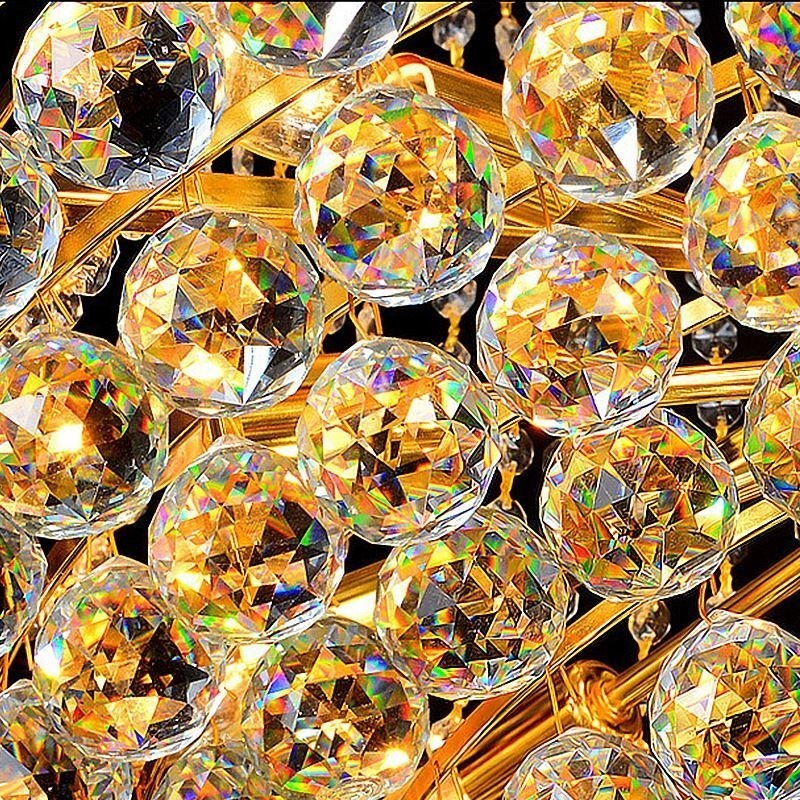 Elegante lámpara colgante de cristal europea, lámpara colgante larga, escalera dúplex
