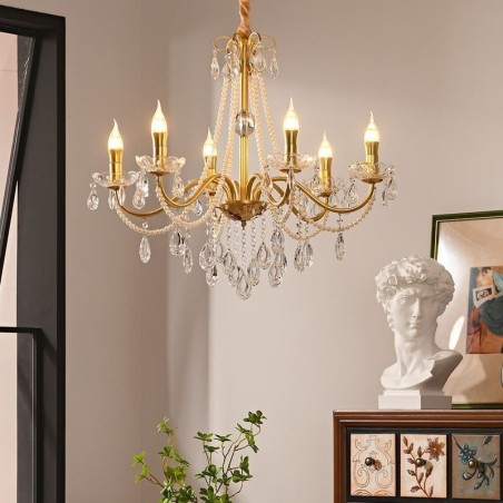 Lámpara colgante de cristal americano estilo rústico con diseño creativo de hierro. Lámpara colgante de cristal americano estilo rústico con diseño creativo de hierro.