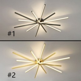 Lámpara de techo minimalista moderna con diseño de fuegos artificiales y montaje empotrado