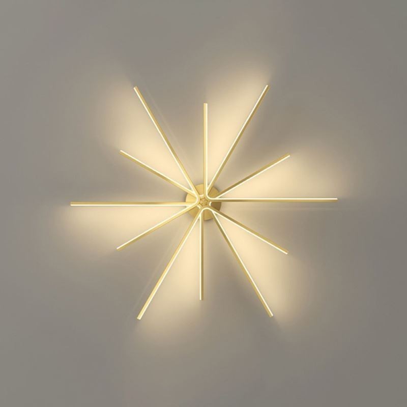 Lámpara de techo minimalista moderna con diseño de fuegos artificiales y montaje empotrado