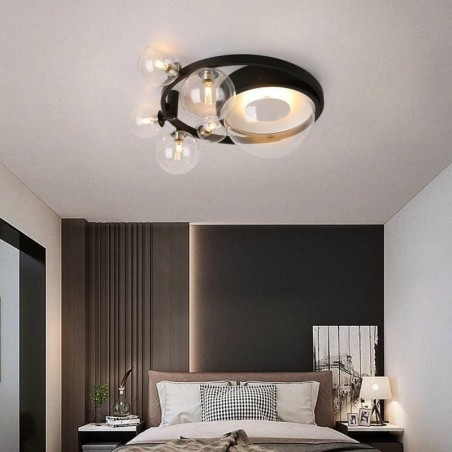 Lámpara de techo de cristal decorativa minimalista moderna con montaje empotrado Lámpara de techo de cristal decorativa minimalista moderna con montaje empotrado