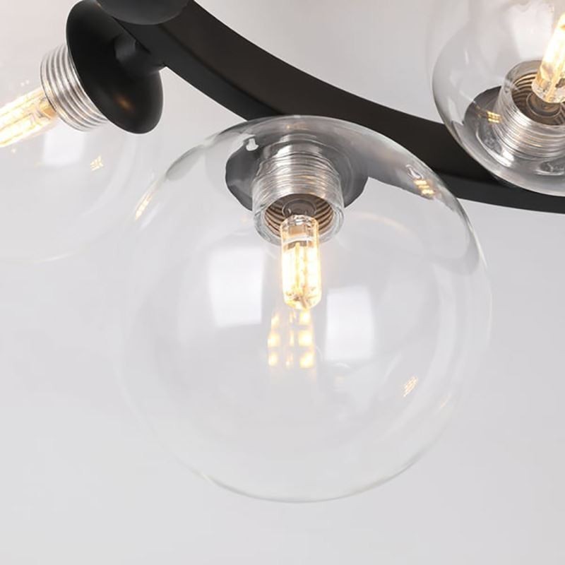Lámpara de techo de cristal decorativa minimalista moderna con montaje empotrado