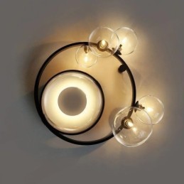 Lámpara de techo de cristal decorativa minimalista moderna con montaje empotrado