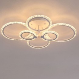 Lámpara de techo empotrada de acrílico circular minimalista moderna con flores