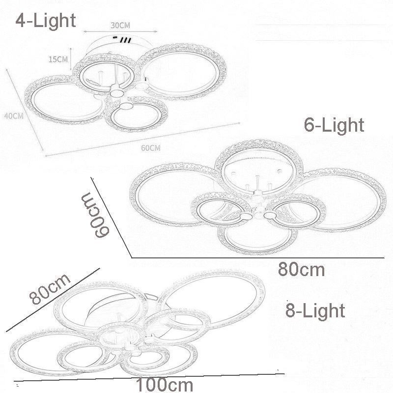 Lámpara de techo empotrada de acrílico circular minimalista moderna con flores