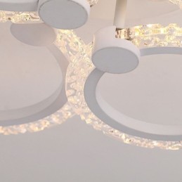 Lámpara de techo empotrada de acrílico circular minimalista moderna con flores