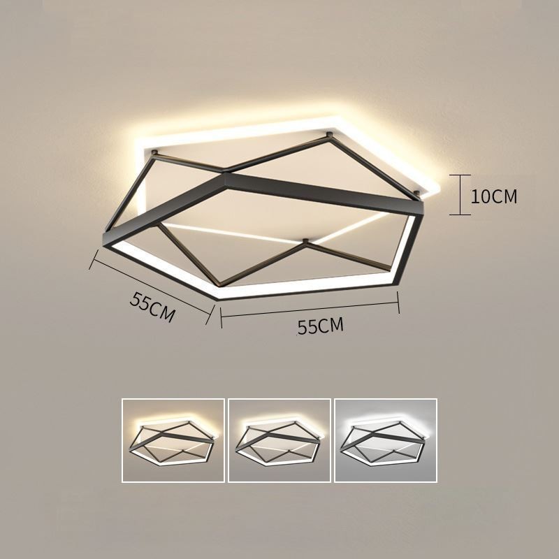 Lámpara de techo tridimensional hueca empotrada de 55 cm