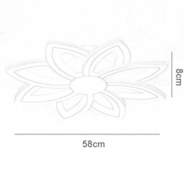 Lámpara de techo empotrada con llamativa flor acrílica de 55 cm