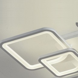 Lámpara de techo cuadrada de acrílico blanco empotrada de 5 luces y 8 luces