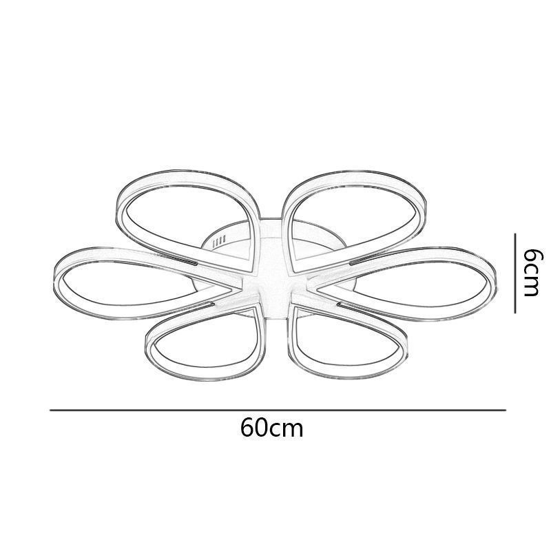 Lámpara de techo minimalista con diseño de trébol empotrada