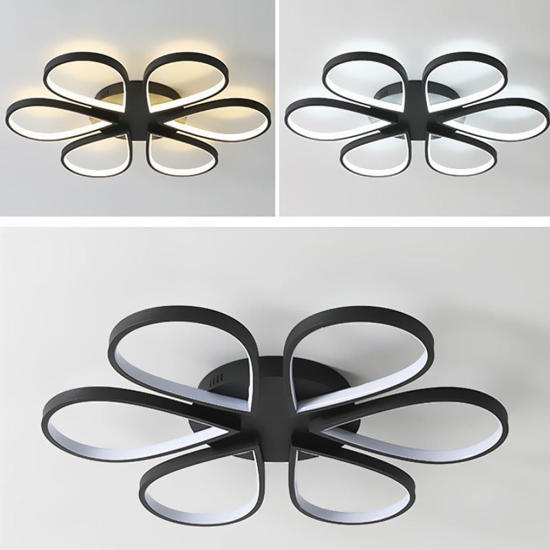 Lámpara de techo minimalista con diseño de trébol empotrada