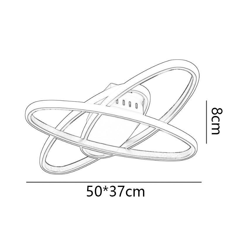 Lámpara de techo minimalista con diseño de planetas y montaje empotrado