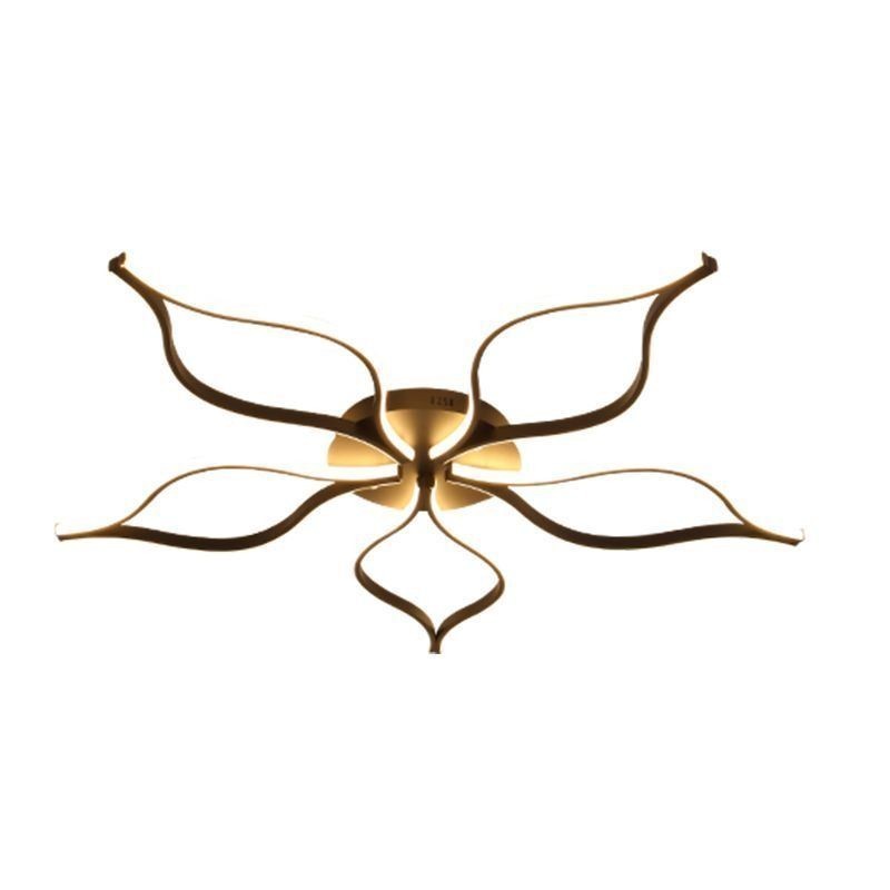 Lámpara de techo minimalista empotrada con diseño de flor de cinco hojas