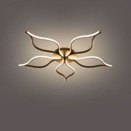 Lámpara de techo minimalista empotrada con diseño de flor de cinco hojas
