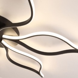 Lámpara de techo minimalista empotrada con diseño de flor de cinco hojas