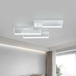 Lámpara de techo rectangular geométrica acrílica empotrada