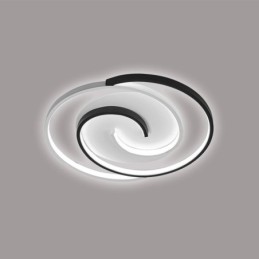 Lámpara de techo redonda con revestimiento acrílico y montaje empotrado