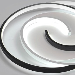 Lámpara de techo redonda con revestimiento acrílico y montaje empotrado