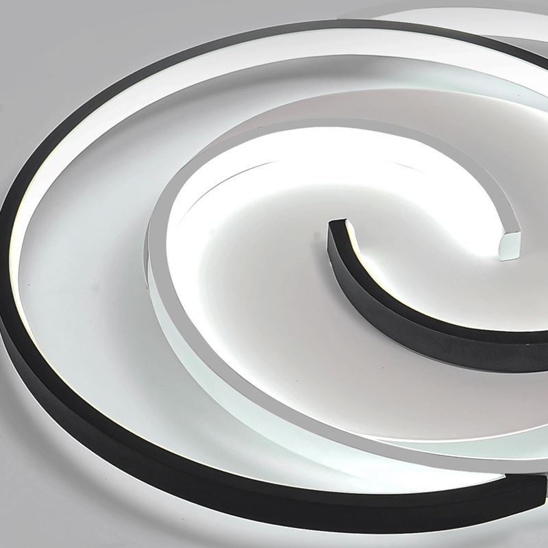 Lámpara de techo redonda con revestimiento acrílico y montaje empotrado