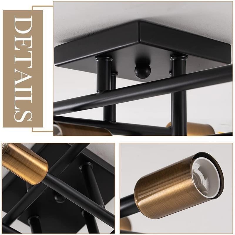 Lámpara de techo decorativa de estilo industrial americano con montaje empotrado retro campestre