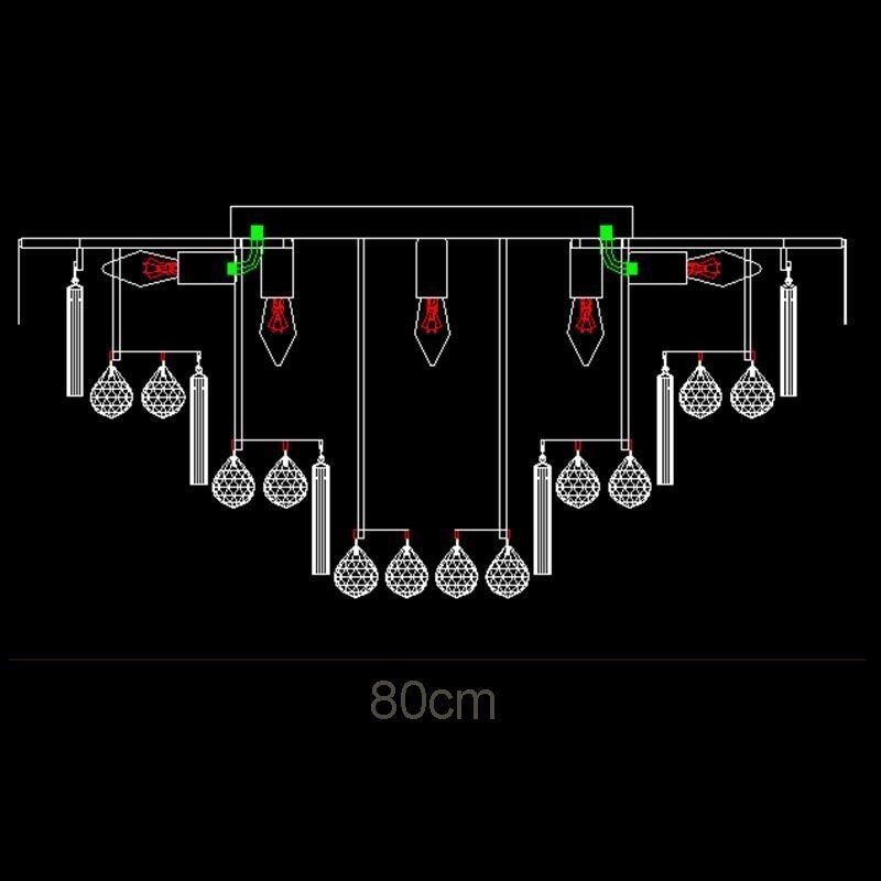 Lámpara de techo redonda de cristal con mando a distancia de 80 cm.