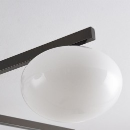 Lámpara de techo de hierro forjado creativa con montaje empotrado de vidrio nórdico