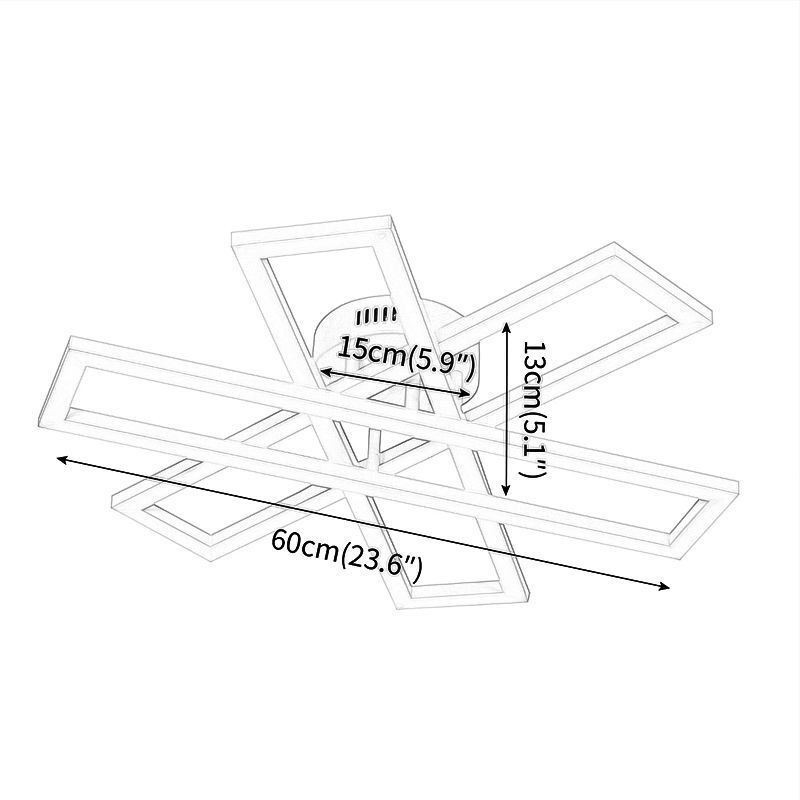 Lámpara de techo minimalista empotrada de aluminio con diseño de molino de viento