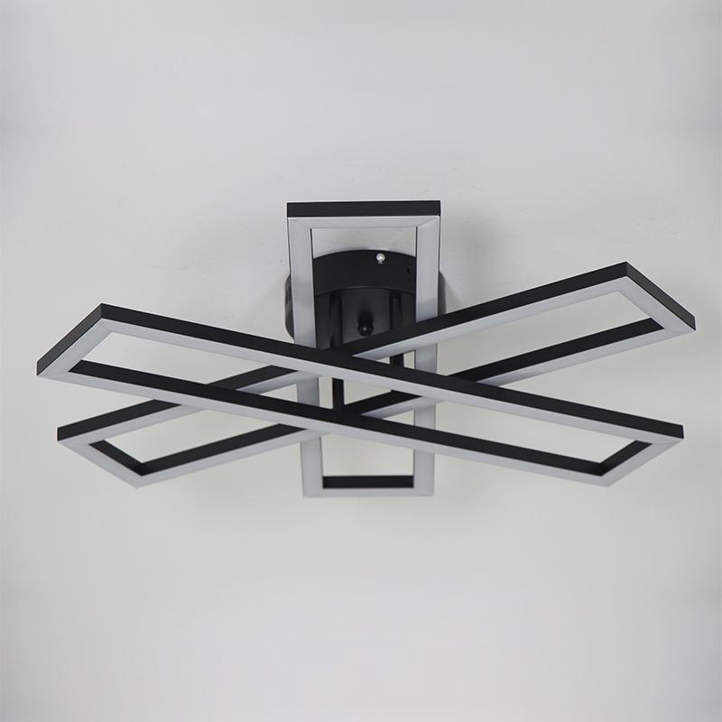 Lámpara de techo minimalista empotrada de aluminio con diseño de molino de viento