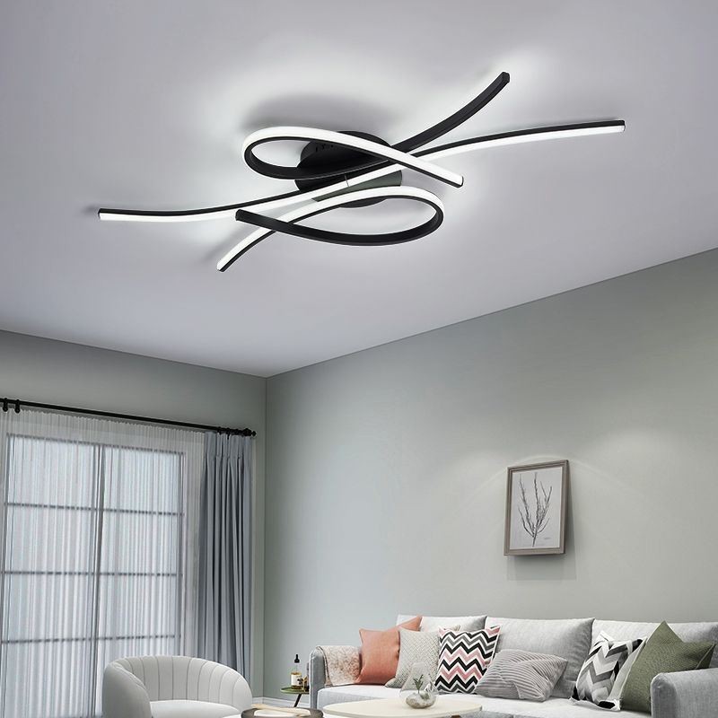 Lámpara de techo minimalista empotrada de aluminio con diseño de mariposa