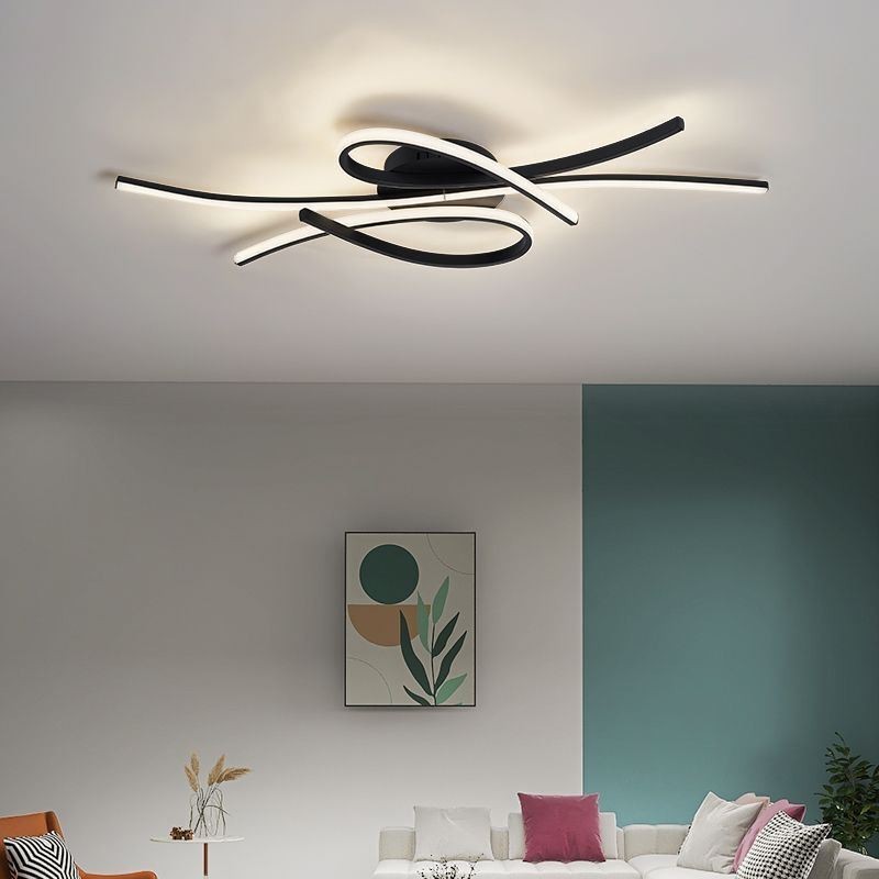 Lámpara de techo minimalista empotrada de aluminio con diseño de mariposa