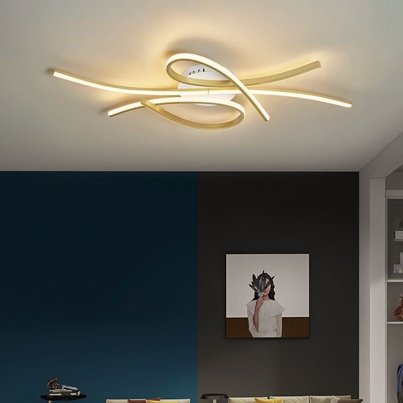 Lámpara de techo minimalista empotrada de aluminio con diseño de mariposa
