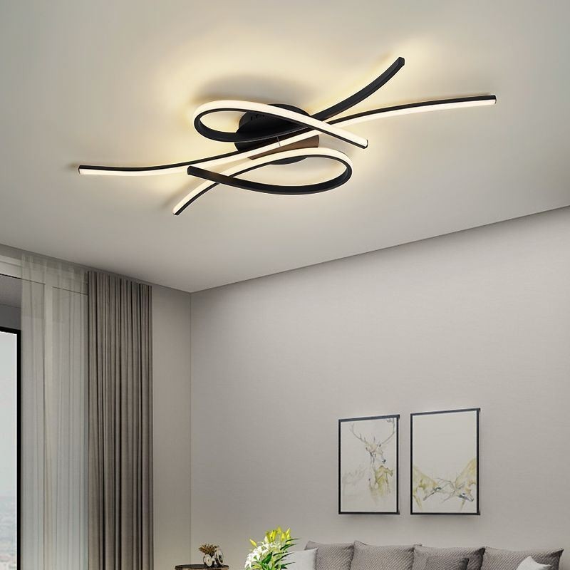 Lámpara de techo minimalista empotrada de aluminio con diseño de mariposa