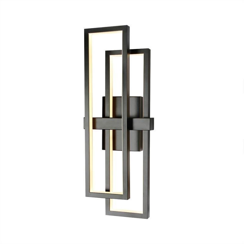 Lámpara de techo cuadrada geométrica minimalista de aluminio con montaje empotrado