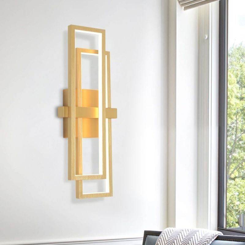 Lámpara de techo cuadrada geométrica minimalista de aluminio con montaje empotrado