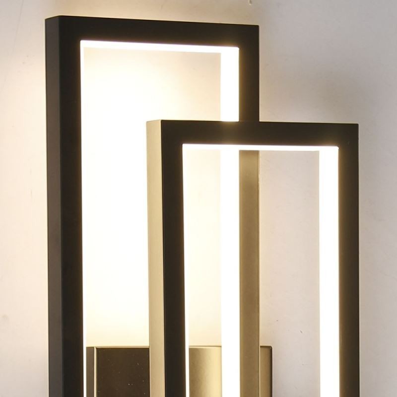 Lámpara de techo cuadrada geométrica minimalista de aluminio con montaje empotrado