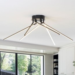 Lámpara de techo con diseño de molino de viento de aluminio con montaje empotrado creativo