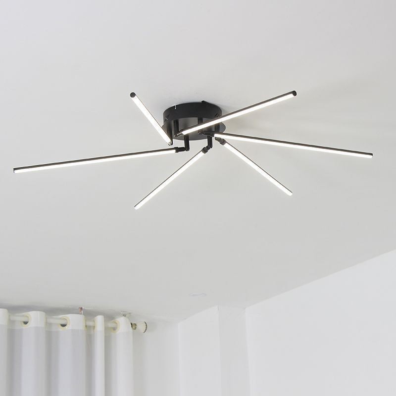 Lámpara de techo con diseño de molino de viento de aluminio con montaje empotrado creativo