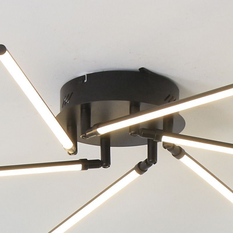 Lámpara de techo con diseño de molino de viento de aluminio con montaje empotrado creativo