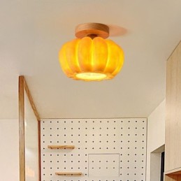 Lámparas de techo retro japonesas empotradas con forma de calabaza de un solo cabezal