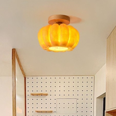 Lámparas de techo retro japonesas empotradas con forma de calabaza de un solo cabezal Lámparas de techo retro japonesas empotradas con forma de calabaza de un solo cabezal