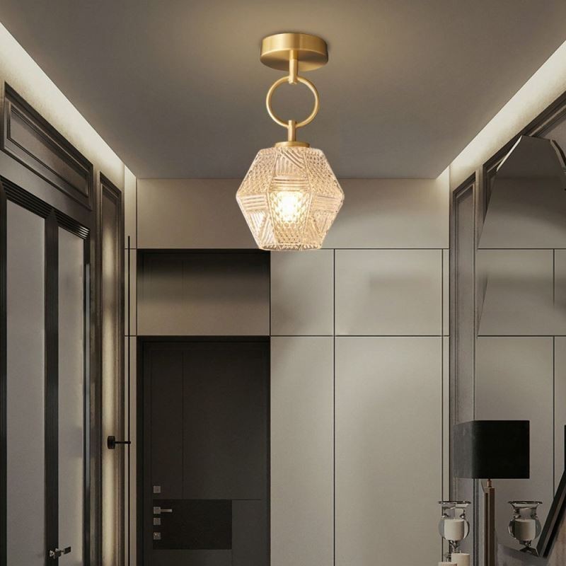 Lámpara de techo creativa de cristal empotrada moderna para el hogar