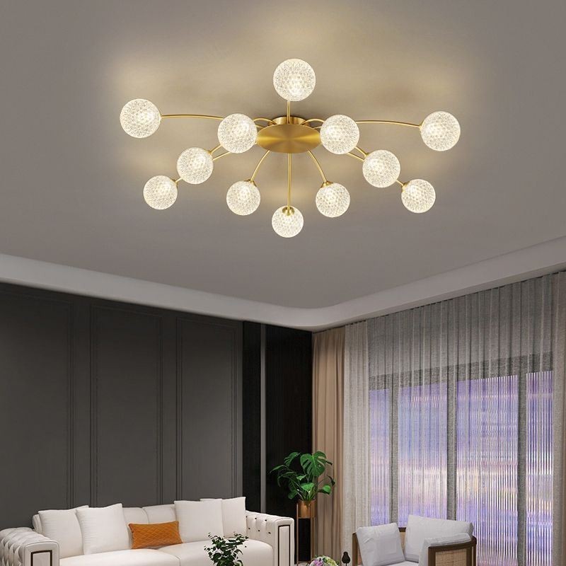 Lámpara de techo decorativa dorada empotrada moderna