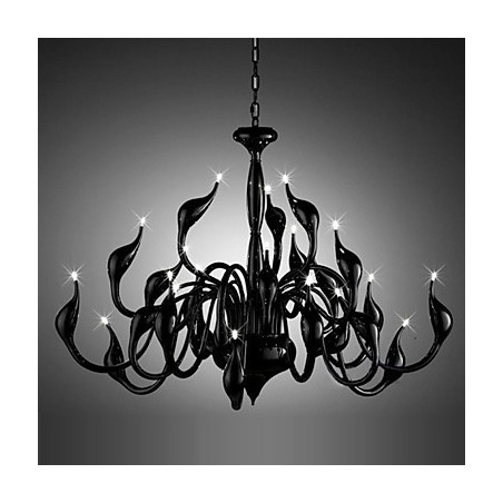 Lámpara de araña moderna de 24 luces G4 con pintura negra Lámpara de araña moderna de 24 luces G4 con pintura negra
