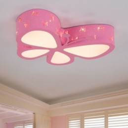 Lámpara de techo de metal contemporánea con montaje empotrado de mariposa
