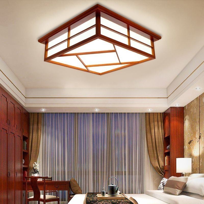 Lámpara de techo de estilo retro cuadrada empotrada