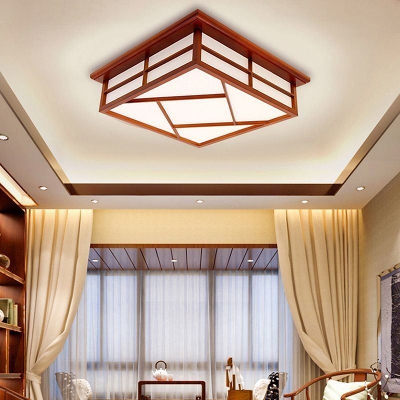 Lámpara de techo de estilo retro cuadrada empotrada