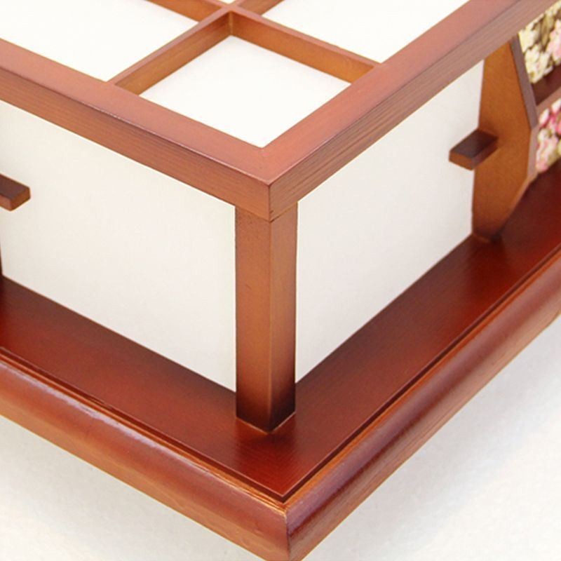 Lámpara de techo cuadrada empotrada de madera retro