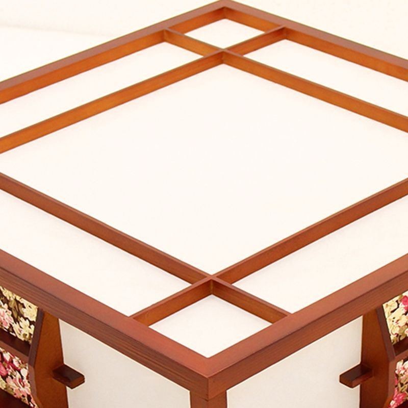 Lámpara de techo cuadrada empotrada de madera retro