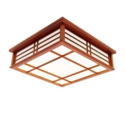 Lámpara de techo decorativa de madera con luz de techo retro